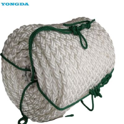 Fuerza de alta resistencia 28m m de las cuerdas trenzadas de nylon de la fibra del multifilamento de la poliamida