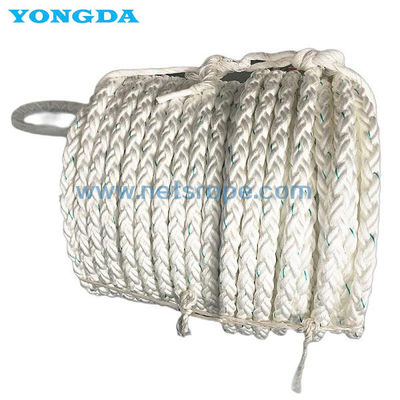 Cuerda dual trenzada de alta resistencia de la fibra del poliéster y de la poliolefina de ISO10556 8-Strand