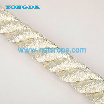Cuerdas de nylon blancas trenzadas de 4 mm con 3 hebras y cable de plástico para pesca de fondo/pesca pelágica/arrastre/bueyas de elevación