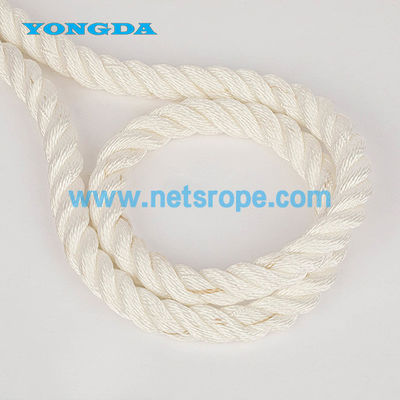 Cuerdas de nylon blancas trenzadas de 4 mm con 3 hebras y cable de plástico para pesca de fondo/pesca pelágica/arrastre/bueyas de elevación