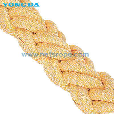 8 /12 hebra cuerda de amarre sintética de PP UHMWPE trenzada de alto rendimiento para amarre / remolque / atraque costero